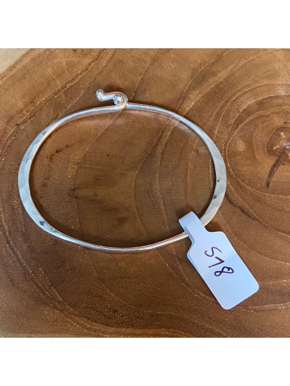 James Avery Hammered Hook-On Bracelet, Size M, Sterling Silver